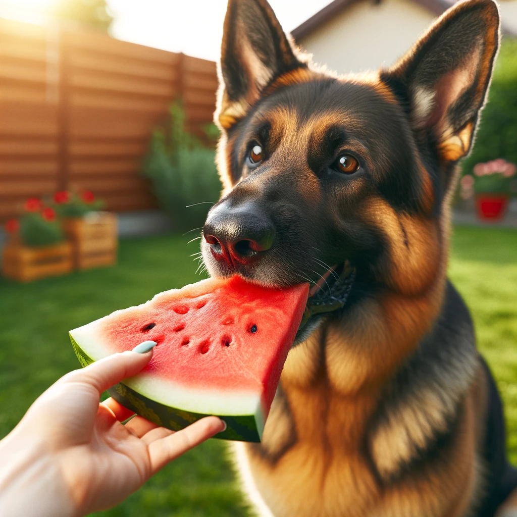 Can-German Shepherds-Have-Watermelon