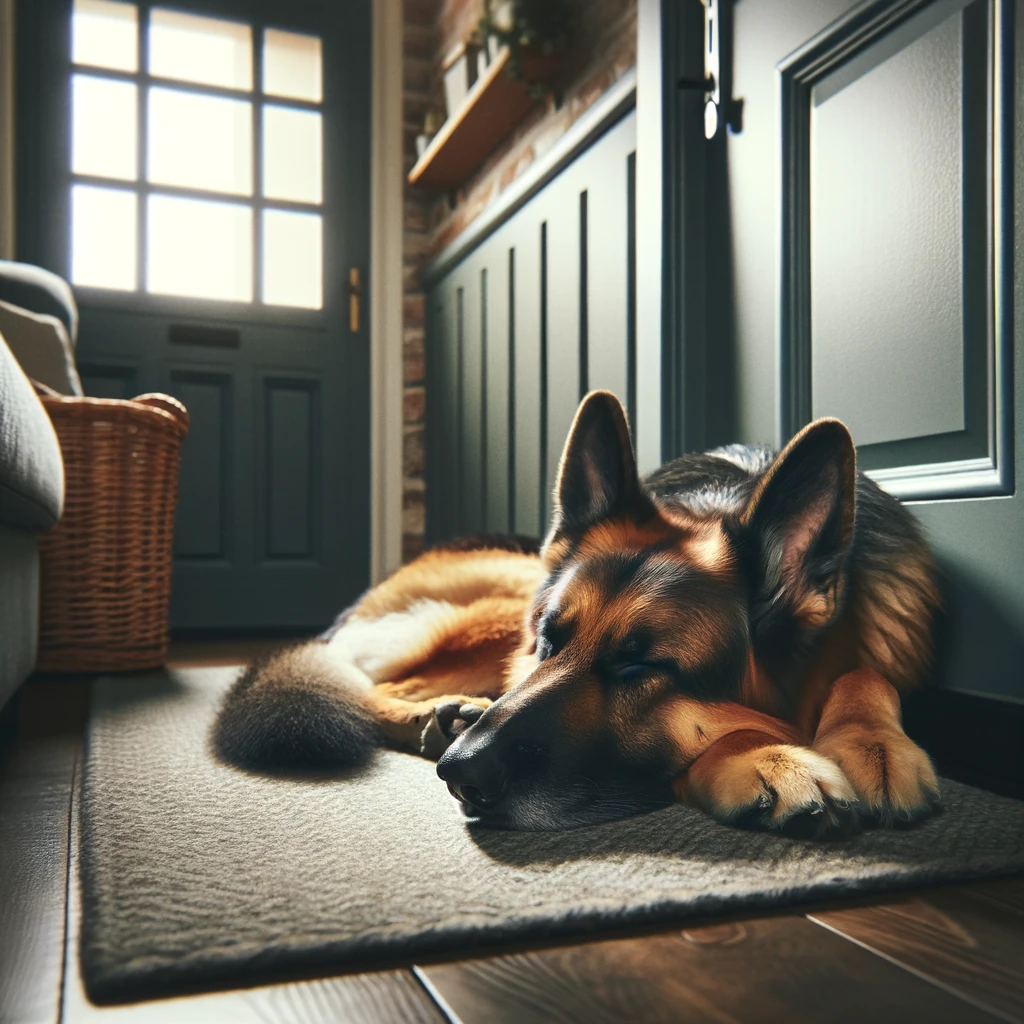 German-Shepherd-Sleep-By-The-Door