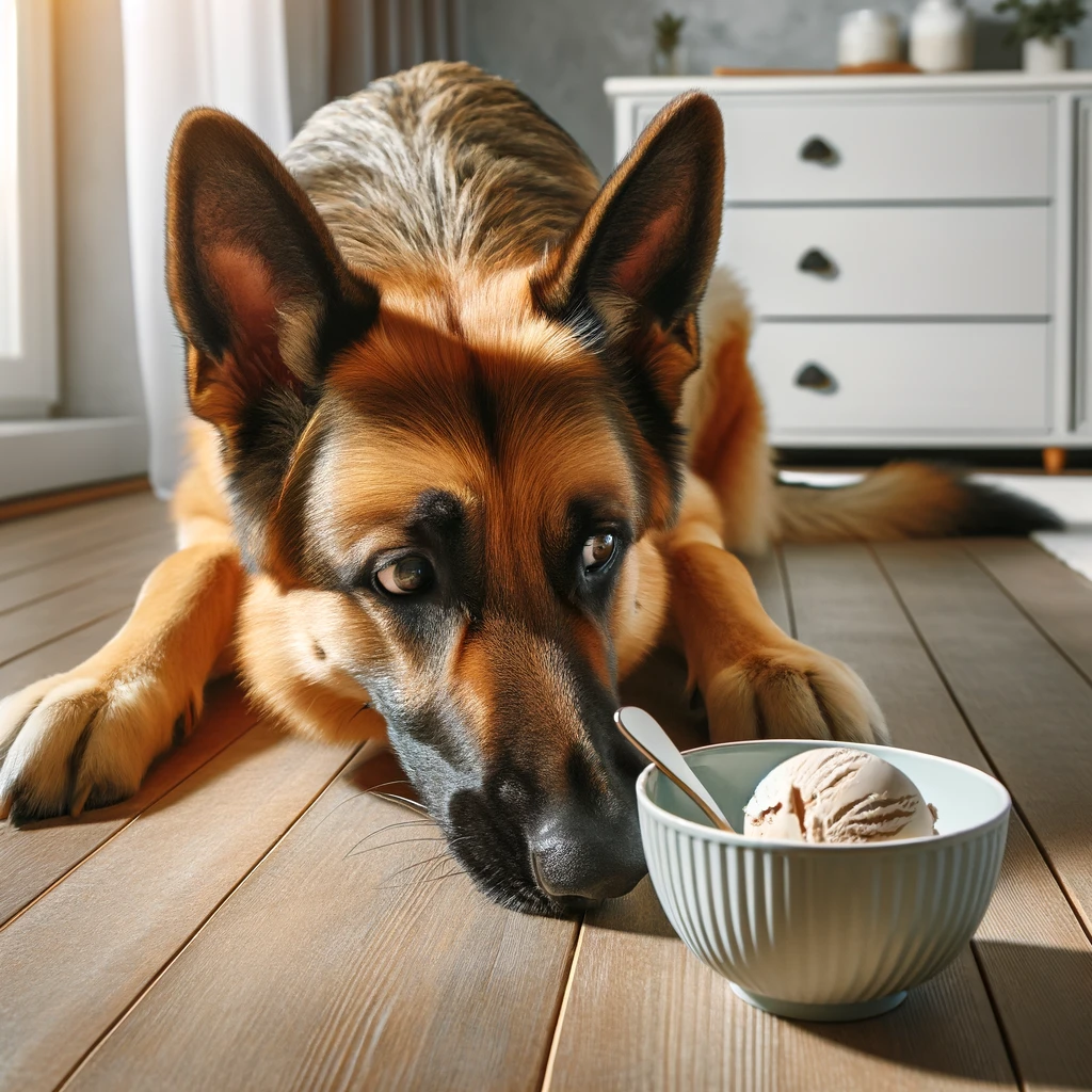 German-Shepherd-Eat-Ice-Cream