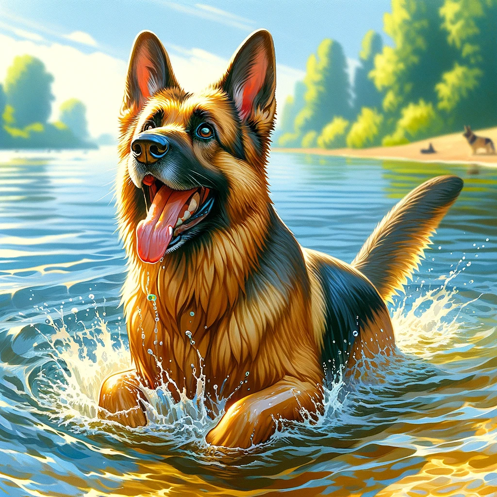 German-Shepherd-Like-Water